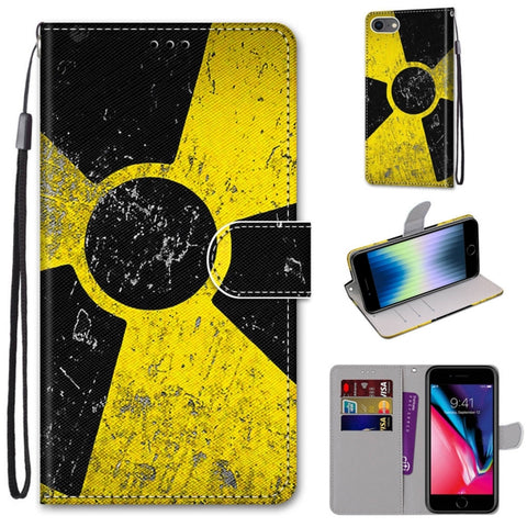 Coloured Drawing Cross Texture Horizontal Flip PU Leather Case with Holder & Card Slots & Wallet & Lanyard, For iPhone 6 / 6s, For iPhone SE 2022 / SE 2020 / 8 / 7