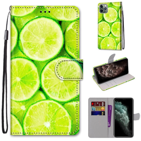 Coloured Drawing Cross Texture Horizontal Flip PU Leather Case with Holder & Card Slots & Wallet & Lanyard, For iPhone 11 Pro Max, For iPhone 12 mini