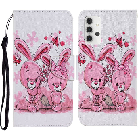 Coloured Drawing Pattern Horizontal Flip PU Leather Case with Holder & Card Slots & Wallet & Lanyard, For Samsung Galaxy A02s, For Samsung Galaxy A12, For Samsung Galaxy A32 5G