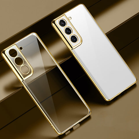 SULADA Shockproof Plating Silicone Transparent Protective Case, For Samsung Galaxy S21 5G, For Samsung Galaxy S21+ 5G, For Samsung Galaxy S21 Ultra 5G