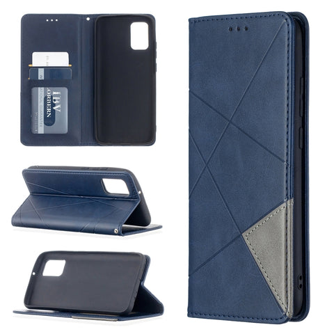 Rhombus Texture Horizontal Flip Magnetic Leather Case with Holder & Card Slots & Wallet, For Samsung Galaxy A02s (EU Version), For Nokia 5.4