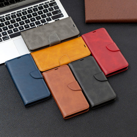 Retro Lambskin Texture Pure Color Horizontal Flip PU Leather Case with Holder & Card Slots & Wallet & Lanyard, For Nokia 5.4, For Samsung Galaxy A02s (EU Version)