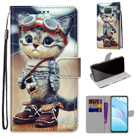 Coloured Drawing Cross Texture Horizontal Flip PU Leather Case with Holder & Card Slots & Wallet & Lanyard, For Xiaomi Mi 10T Lite, For Xiaomi Mi 10T Pro / 10T / K30s