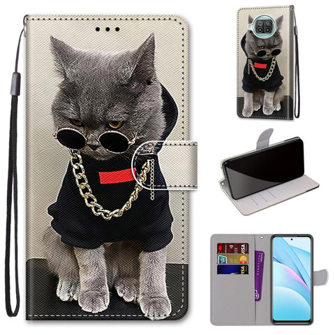 Coloured Drawing Cross Texture Horizontal Flip PU Leather Case with Holder & Card Slots & Wallet & Lanyard, For Xiaomi Mi 10T Lite, For Xiaomi Mi 10T Pro / 10T / K30s