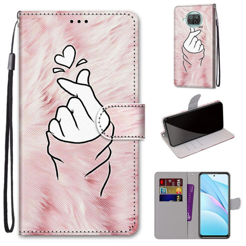 Coloured Drawing Cross Texture Horizontal Flip PU Leather Case with Holder & Card Slots & Wallet & Lanyard, For Xiaomi Mi 10T Lite, For Xiaomi Mi 10T Pro / 10T / K30s