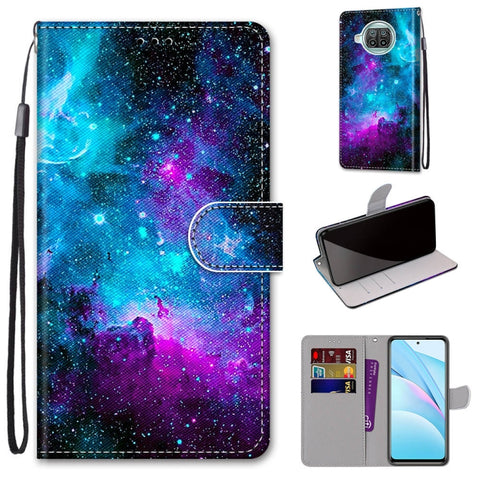 Coloured Drawing Cross Texture Horizontal Flip PU Leather Case with Holder & Card Slots & Wallet & Lanyard, For Xiaomi Mi 10T Lite, For Xiaomi Mi 10T Pro / 10T / K30s
