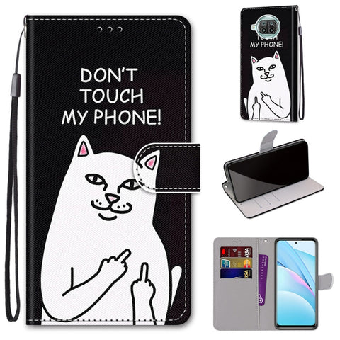 Coloured Drawing Cross Texture Horizontal Flip PU Leather Case with Holder & Card Slots & Wallet & Lanyard, For Xiaomi Mi 10T Lite, For Xiaomi Mi 10T Pro / 10T / K30s