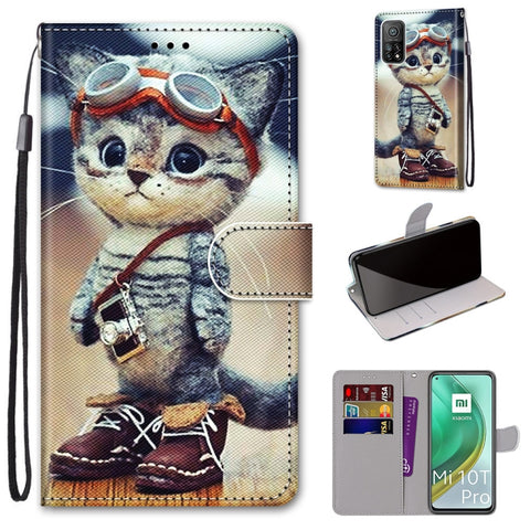 Coloured Drawing Cross Texture Horizontal Flip PU Leather Case with Holder & Card Slots & Wallet & Lanyard, For Xiaomi Mi 10T Lite, For Xiaomi Mi 10T Pro / 10T / K30s
