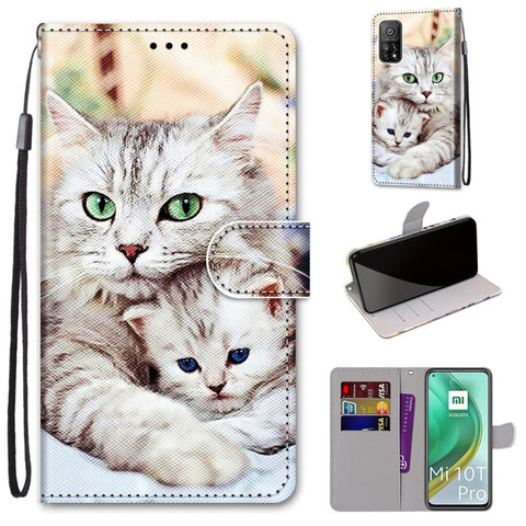 Coloured Drawing Cross Texture Horizontal Flip PU Leather Case with Holder & Card Slots & Wallet & Lanyard, For Xiaomi Mi 10T Lite, For Xiaomi Mi 10T Pro / 10T / K30s