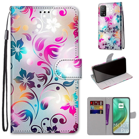 Coloured Drawing Cross Texture Horizontal Flip PU Leather Case with Holder & Card Slots & Wallet & Lanyard, For Xiaomi Mi 10T Lite, For Xiaomi Mi 10T Pro / 10T / K30s
