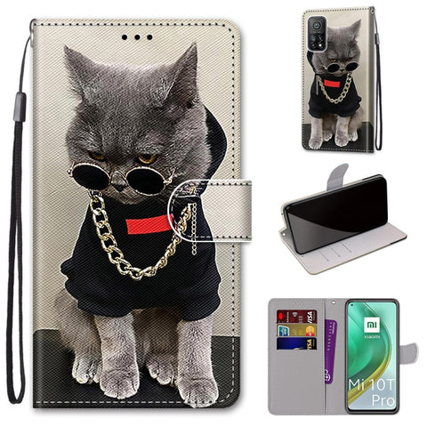 Coloured Drawing Cross Texture Horizontal Flip PU Leather Case with Holder & Card Slots & Wallet & Lanyard, For Xiaomi Mi 10T Lite, For Xiaomi Mi 10T Pro / 10T / K30s