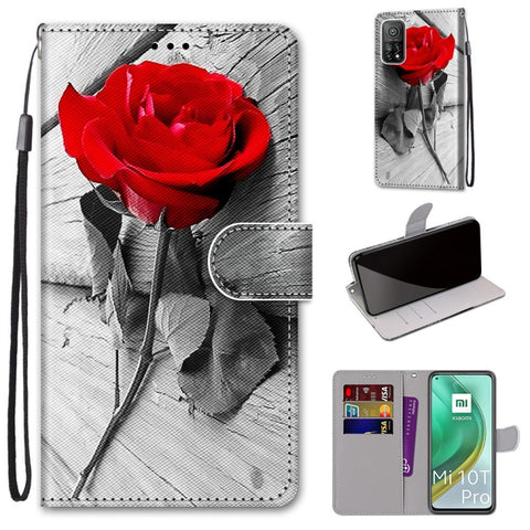 Coloured Drawing Cross Texture Horizontal Flip PU Leather Case with Holder & Card Slots & Wallet & Lanyard, For Xiaomi Mi 10T Lite, For Xiaomi Mi 10T Pro / 10T / K30s