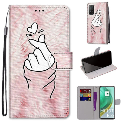 Coloured Drawing Cross Texture Horizontal Flip PU Leather Case with Holder & Card Slots & Wallet & Lanyard, For Xiaomi Mi 10T Lite, For Xiaomi Mi 10T Pro / 10T / K30s