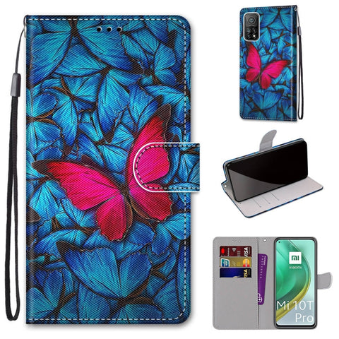 Coloured Drawing Cross Texture Horizontal Flip PU Leather Case with Holder & Card Slots & Wallet & Lanyard, For Xiaomi Mi 10T Lite, For Xiaomi Mi 10T Pro / 10T / K30s