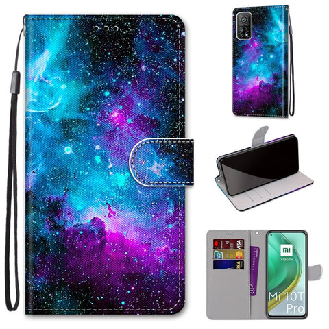 Coloured Drawing Cross Texture Horizontal Flip PU Leather Case with Holder & Card Slots & Wallet & Lanyard, For Xiaomi Mi 10T Lite, For Xiaomi Mi 10T Pro / 10T / K30s