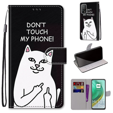 Coloured Drawing Cross Texture Horizontal Flip PU Leather Case with Holder & Card Slots & Wallet & Lanyard, For Xiaomi Mi 10T Lite, For Xiaomi Mi 10T Pro / 10T / K30s