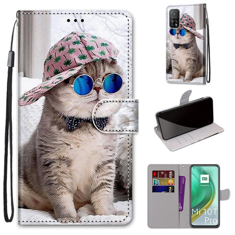 Coloured Drawing Cross Texture Horizontal Flip PU Leather Case with Holder & Card Slots & Wallet & Lanyard, For Xiaomi Mi 10T Lite, For Xiaomi Mi 10T Pro / 10T / K30s