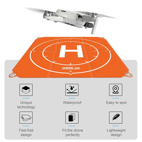 STARTRC 1109143 50cm Portable Drone Universal Foldable Square Parking Apron Landing Pad for DJI FPV / mini 2 / Air 2, 50cm