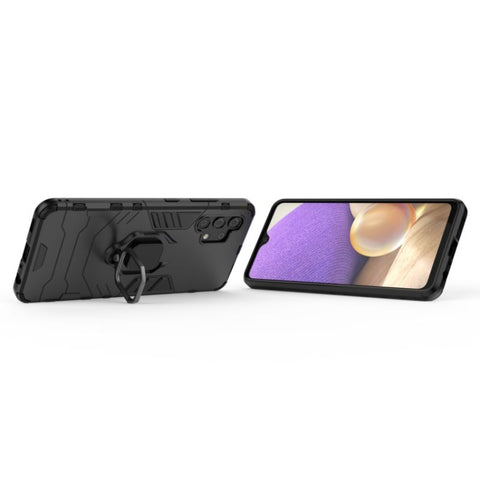 Shockproof PC + TPU Protective Case with Magnetic Ring Holder, For Galaxy A32 4G