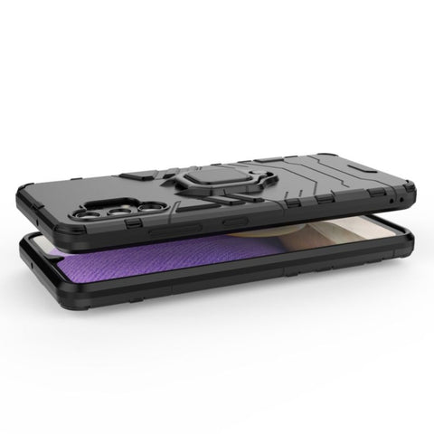 Shockproof PC + TPU Protective Case with Magnetic Ring Holder, For Galaxy A32 4G