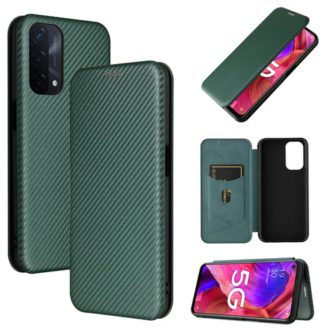 Carbon Fiber Texture Magnetic Horizontal Flip TPU + PC + PU Leather Case with Card Slot, For OPPO A55 5G, For Motorola Moto E7 Power, For Google Pixel 5a 5G, For Samsung Galaxy A02 / M02, For OPPO A93 5G