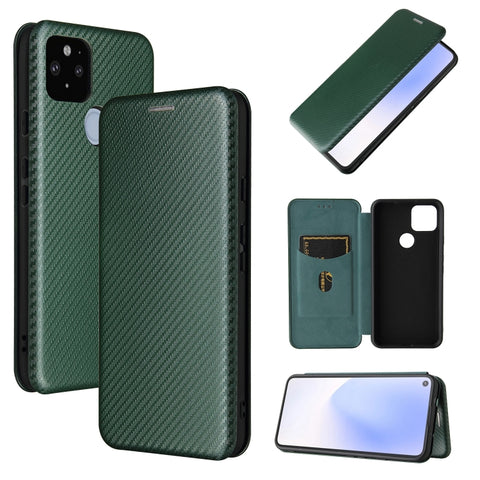 Carbon Fiber Texture Magnetic Horizontal Flip TPU + PC + PU Leather Case with Card Slot, For OPPO A55 5G, For Motorola Moto E7 Power, For Google Pixel 5a 5G, For Samsung Galaxy A02 / M02, For OPPO A93 5G