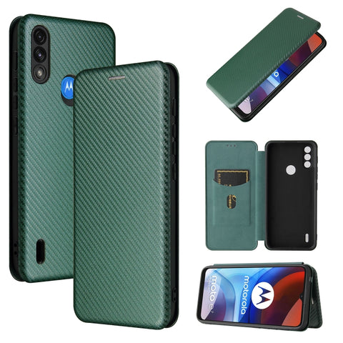 Carbon Fiber Texture Magnetic Horizontal Flip TPU + PC + PU Leather Case with Card Slot, For OPPO A55 5G, For Motorola Moto E7 Power, For Google Pixel 5a 5G, For Samsung Galaxy A02 / M02, For OPPO A93 5G