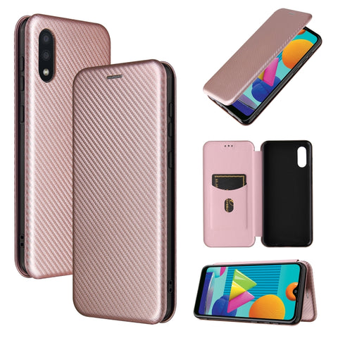 Carbon Fiber Texture Magnetic Horizontal Flip TPU + PC + PU Leather Case with Card Slot, For OPPO A55 5G, For Motorola Moto E7 Power, For Google Pixel 5a 5G, For Samsung Galaxy A02 / M02, For OPPO A93 5G