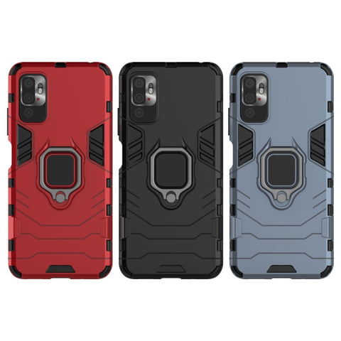 Shockproof PC + TPU Protective Case with Magnetic Ring Holder, For Xiaomi Redmi Note 10 5G, For Samsung Galaxy F62 / M62