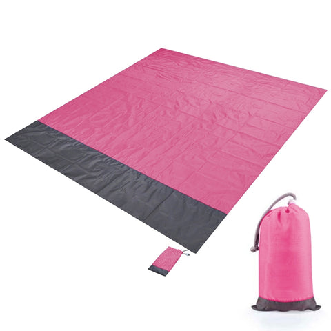 Polyester Waterproof Plaid Cloth Pocket Picnic Mat Outdoor Camping Beach Mat, Size: 2.1 x 2m
