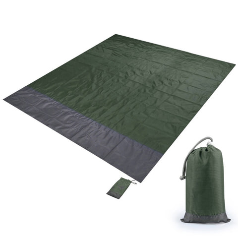 Polyester Waterproof Plaid Cloth Pocket Picnic Mat Outdoor Camping Beach Mat, Size: 2.1 x 2m