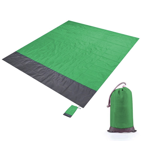 Polyester Waterproof Plaid Cloth Pocket Picnic Mat Outdoor Camping Beach Mat, Size: 2.1 x 2m