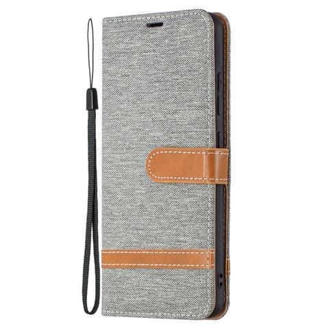 Color Matching Denim Texture Horizontal Flip Leather Case with Holder & Card Slots & Wallet & Lanyard, For Samsung Galaxy A32 4G