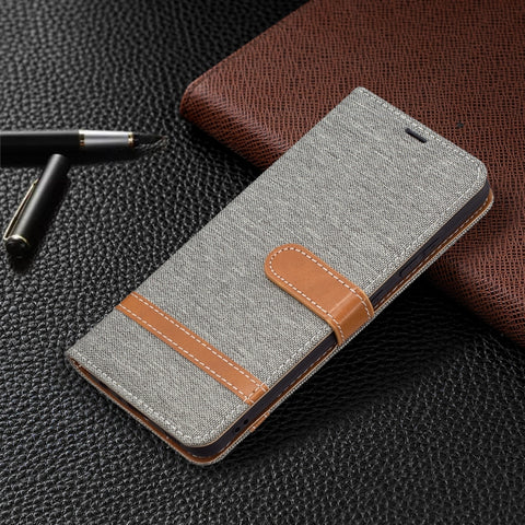 Color Matching Denim Texture Horizontal Flip Leather Case with Holder & Card Slots & Wallet & Lanyard, For Samsung Galaxy A32 4G
