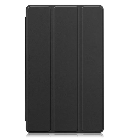 Custer Pattern Pure Color Horizontal Flip Leather Case with Three-folding Holder, For Samsung Galaxy Tab A7 Lite T225