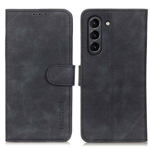 KHAZNEH Retro Texture PU + TPU Horizontal Flip Leather Case with Holder & Card Slots & Wallet, For Samsung Galaxy S21 FE
