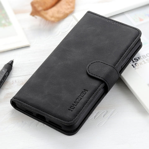 KHAZNEH Retro Texture PU + TPU Horizontal Flip Leather Case with Holder & Card Slots & Wallet, For Samsung Galaxy S21 FE