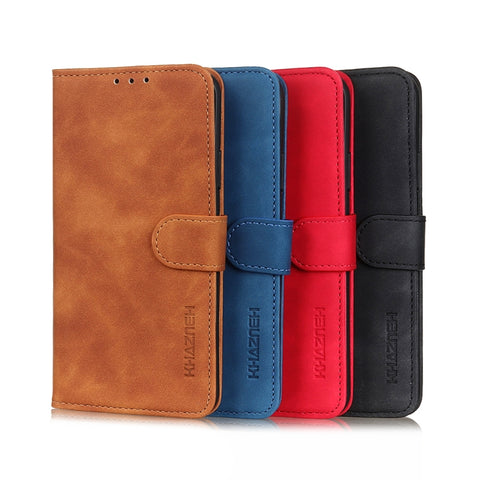 KHAZNEH Retro Texture PU + TPU Horizontal Flip Leather Case with Holder & Card Slots & Wallet, For Samsung Galaxy S21 FE