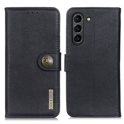 KHAZNEH Cowhide Texture Horizontal Flip Leather Case with Holder & Card Slots & Wallet, For Samsung Galaxy S21 FE