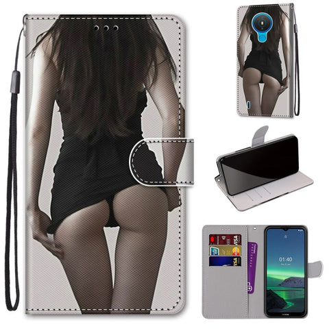 Coloured Drawing Cross Texture Horizontal Flip PU Leather Case with Holder & Card Slots & Wallet & Lanyard, For Nokia 1.4, For Samsung Galaxy A32 4G / A32 Lite