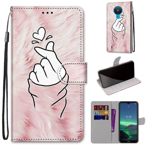 Coloured Drawing Cross Texture Horizontal Flip PU Leather Case with Holder & Card Slots & Wallet & Lanyard, For Nokia 1.4, For Samsung Galaxy A32 4G / A32 Lite