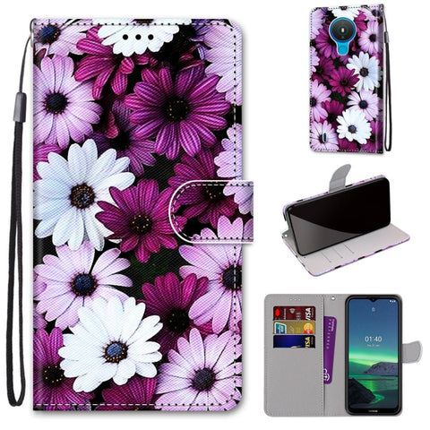 Coloured Drawing Cross Texture Horizontal Flip PU Leather Case with Holder & Card Slots & Wallet & Lanyard, For Nokia 1.4, For Samsung Galaxy A32 4G / A32 Lite