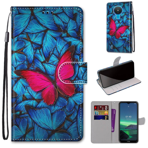 Coloured Drawing Cross Texture Horizontal Flip PU Leather Case with Holder & Card Slots & Wallet & Lanyard, For Nokia 1.4, For Samsung Galaxy A32 4G / A32 Lite