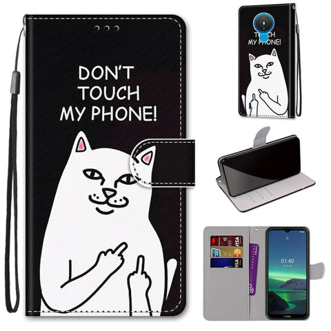 Coloured Drawing Cross Texture Horizontal Flip PU Leather Case with Holder & Card Slots & Wallet & Lanyard, For Nokia 1.4, For Samsung Galaxy A32 4G / A32 Lite