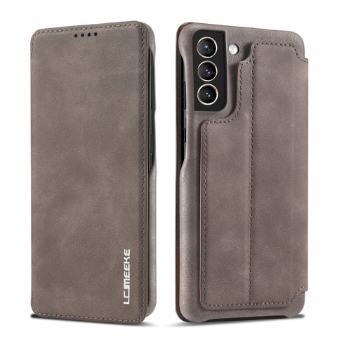 For Samsung Galaxy S21 FE LC.IMEEKE Hon Ancient Series Horizontal Flip Leather Case with Holder & Card Slot, For Samsung Galaxy S21 FE