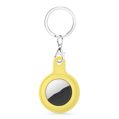 Gel Leather Case Cover with Switchable Keychain Ring for AirTag 2nd Gen / AirTag 1st Gen