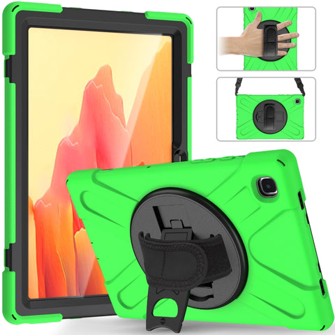 Shockproof Colorful Silicone + PC Protective Case with Holder & Shoulder Strap & Hand Strap & Screen Protector, For Samsung Galaxy Tab A7 10.4 2020 T500 / T505, For Samsung Galaxy Tab A 8.4 2020 T307U