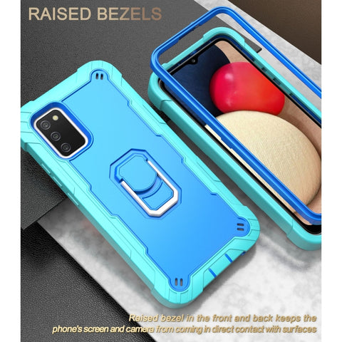 PC + Rubber 3-layers Shockproof Protective Case with Rotating Holder, For Samsung Galaxy A02s, For Samsung Galaxy A12 5G, For Samsung Galaxy A32 5G, For Samsung Galaxy A72 5G / 4G