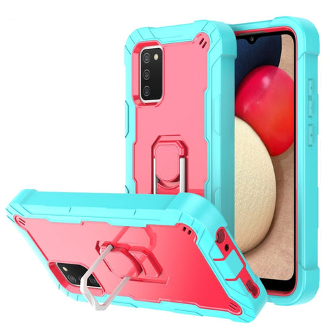PC + Rubber 3-layers Shockproof Protective Case with Rotating Holder, For Samsung Galaxy A02s, For Samsung Galaxy A12 5G, For Samsung Galaxy A32 5G, For Samsung Galaxy A72 5G / 4G