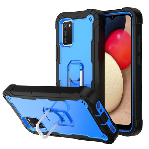 PC + Rubber 3-layers Shockproof Protective Case with Rotating Holder, For Samsung Galaxy A02s, For Samsung Galaxy A12 5G, For Samsung Galaxy A32 5G, For Samsung Galaxy A72 5G / 4G